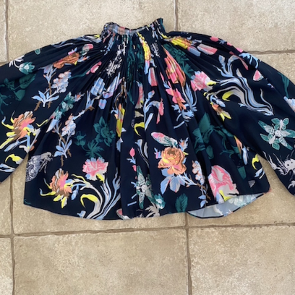 Tibi Floral Print Blouse